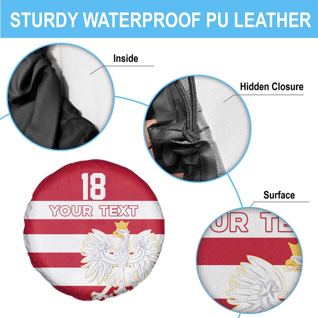 Custom Poland Rugby Spare Tire Cover Biało-czerwoni Go Champion