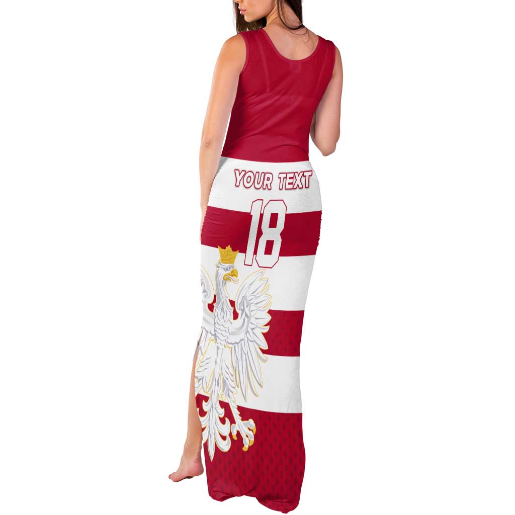 Custom Poland Rugby Tank Maxi Dress Biało-czerwoni Go Champion