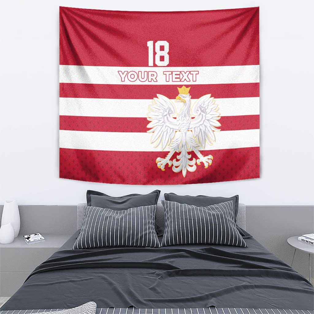 Custom Poland Rugby Tapestry Biało-czerwoni Go Champion