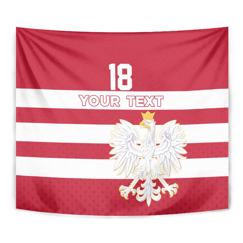 Custom Poland Rugby Tapestry Biało-czerwoni Go Champion