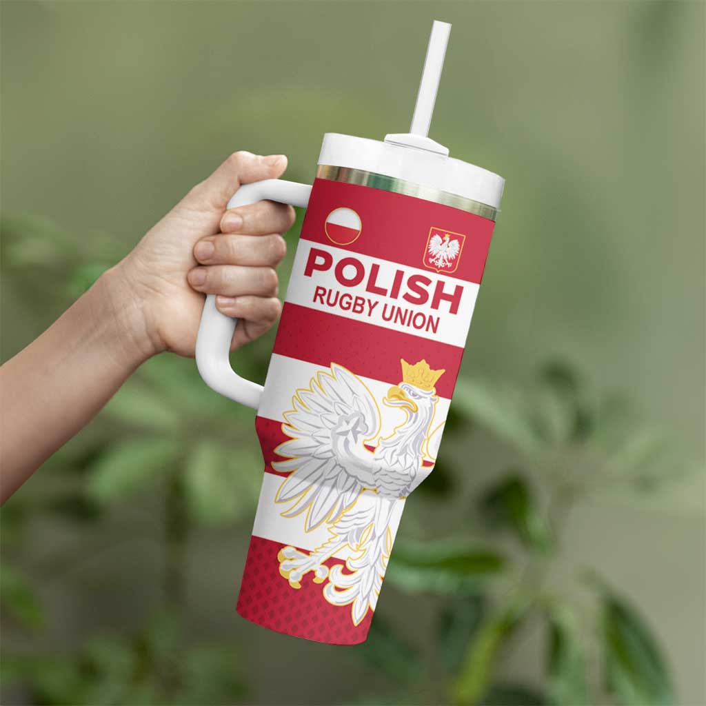 Custom Poland Rugby Tumbler With Handle Biało-czerwoni Go Champion