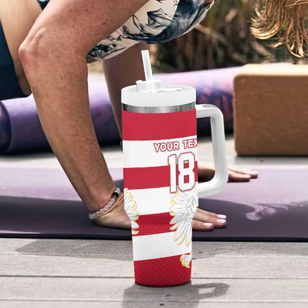 Custom Poland Rugby Tumbler With Handle Biało-czerwoni Go Champion