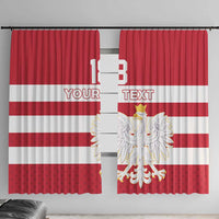 Custom Poland Rugby Window Curtain Biało-czerwoni Go Champion