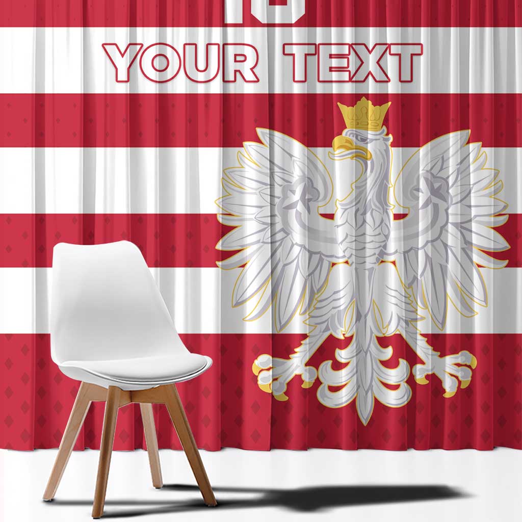 Custom Poland Rugby Window Curtain Biało-czerwoni Go Champion