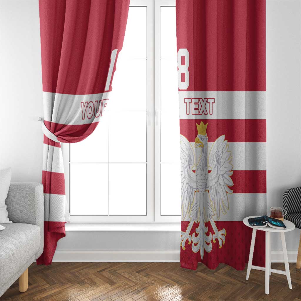 Custom Poland Rugby Window Curtain Biało-czerwoni Go Champion