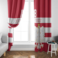 Custom Poland Rugby Window Curtain Biało-czerwoni Go Champion
