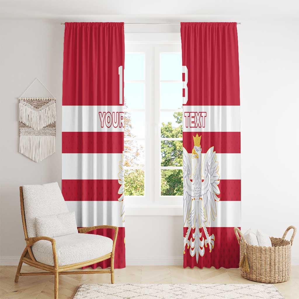 Custom Poland Rugby Window Curtain Biało-czerwoni Go Champion