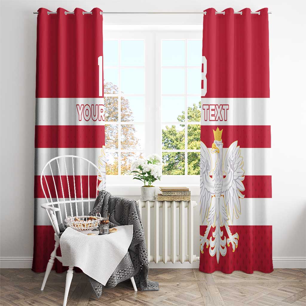 Custom Poland Rugby Window Curtain Biało-czerwoni Go Champion