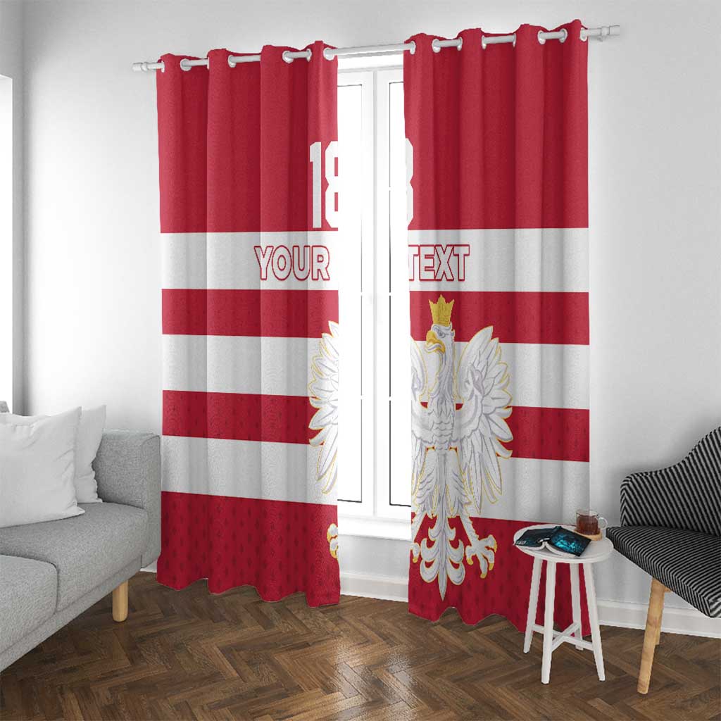Custom Poland Rugby Window Curtain Biało-czerwoni Go Champion