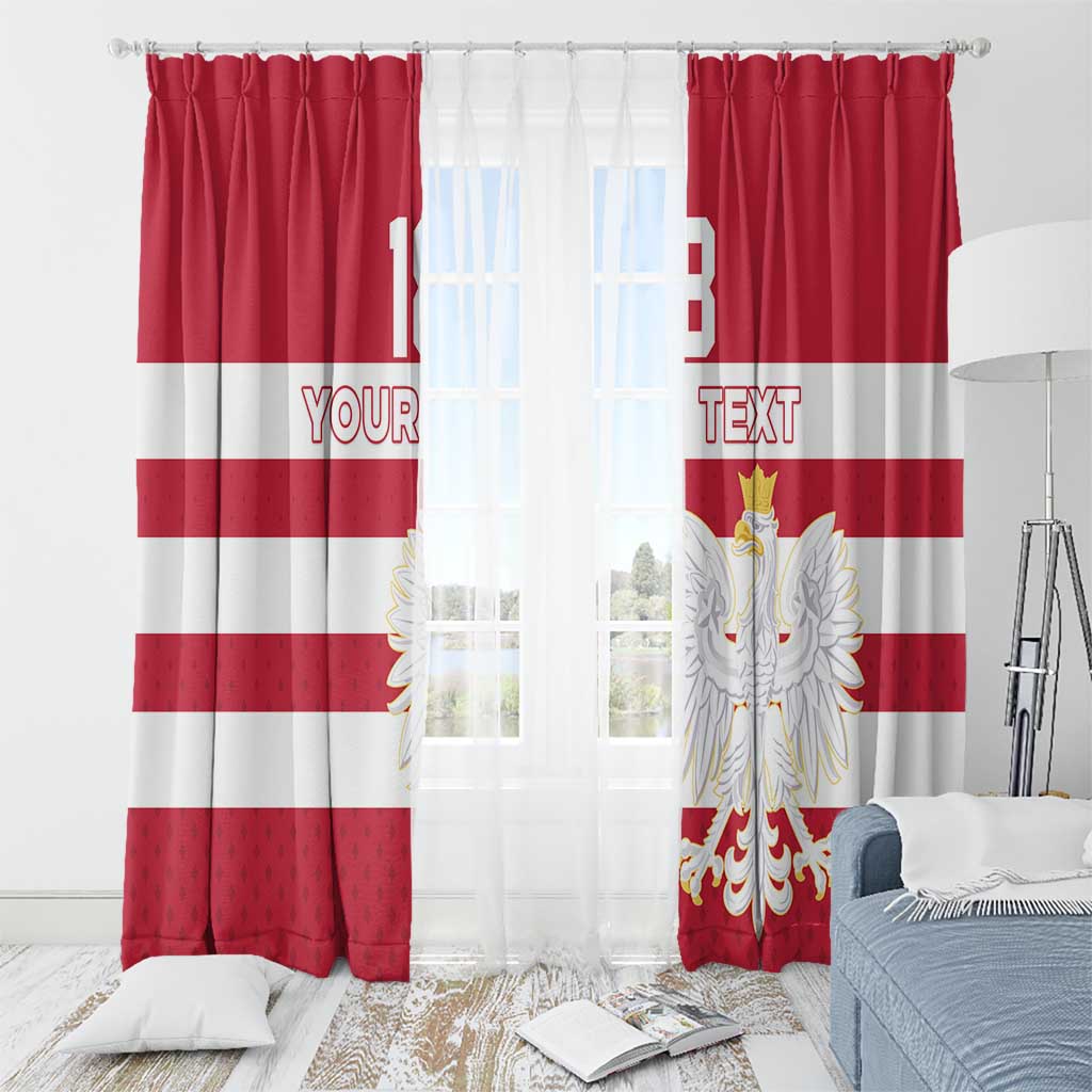 Custom Poland Rugby Window Curtain Biało-czerwoni Go Champion