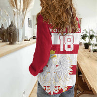 Custom Poland Rugby Women Casual Shirt Biało-czerwoni Go Champion
