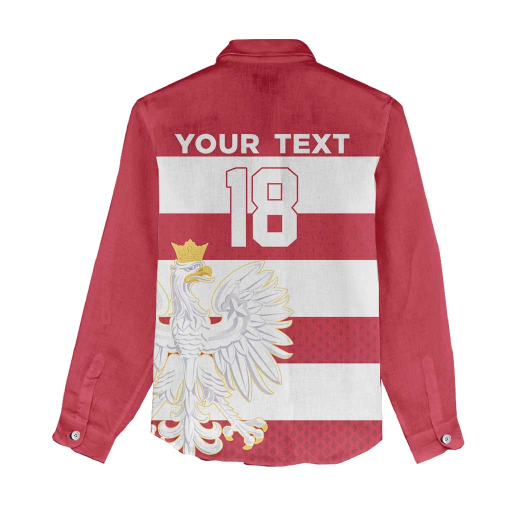 Custom Poland Rugby Women Casual Shirt Biało-czerwoni Go Champion