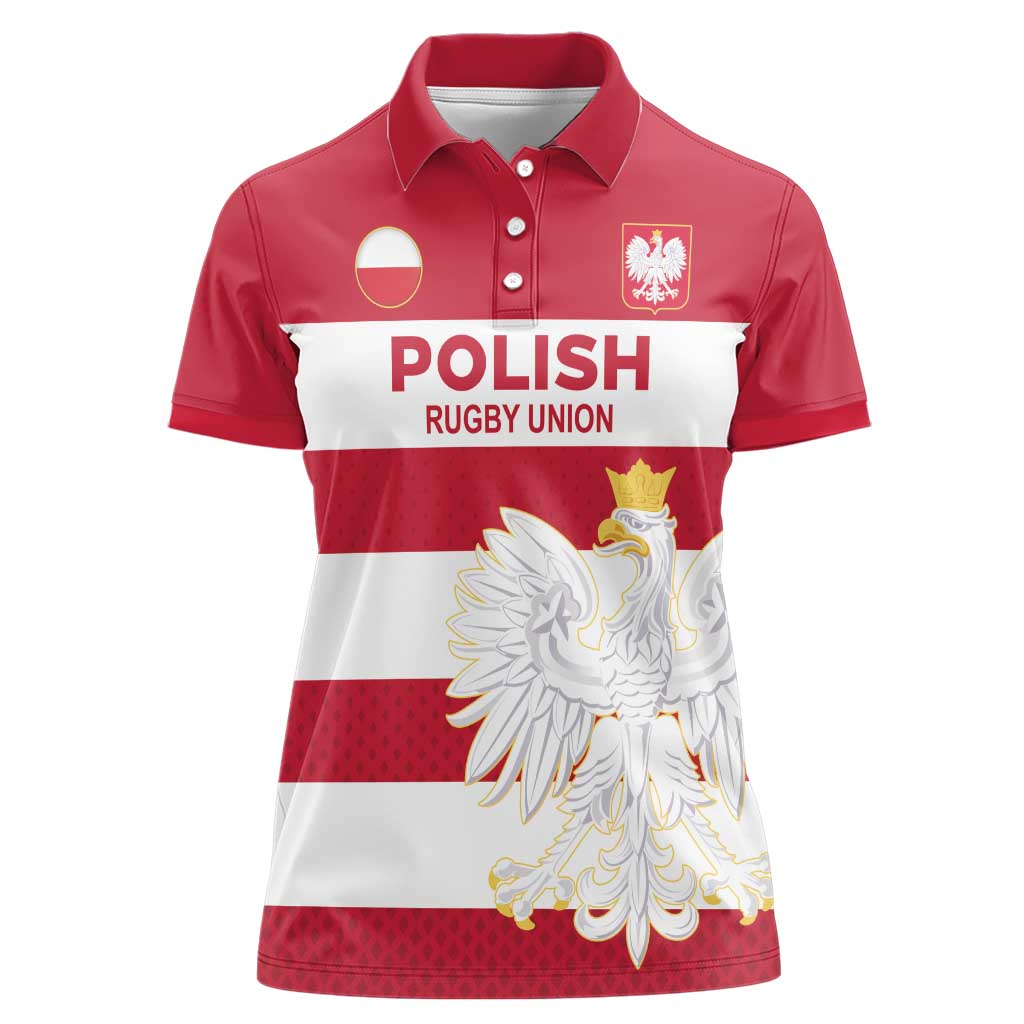 Custom Poland Rugby Women Polo Shirt Biało-czerwoni Go Champion