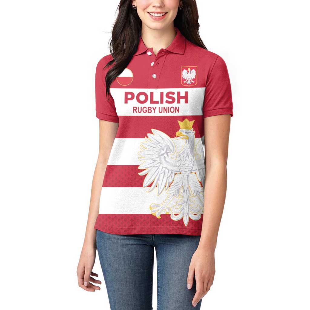 Custom Poland Rugby Women Polo Shirt Biało-czerwoni Go Champion