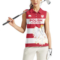 Custom Poland Rugby Women Sleeveless Polo Shirt Biało-czerwoni Go Champion