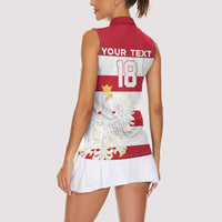 Custom Poland Rugby Women Sleeveless Polo Shirt Biało-czerwoni Go Champion