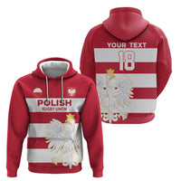 Custom Poland Rugby Zip Hoodie Biało-czerwoni Go Champion
