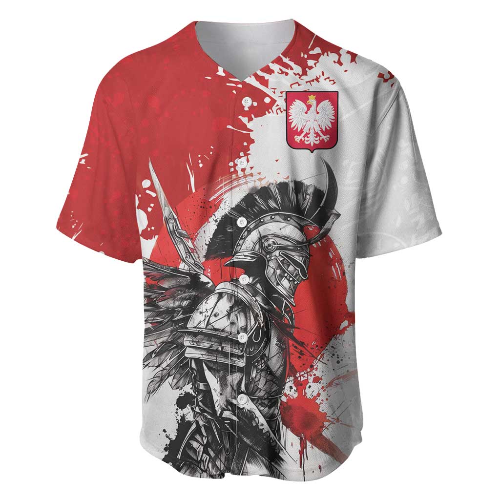 Polish Winged Hussar Baseball Jersey Grunge Style