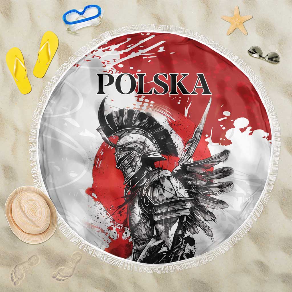 Polish Winged Hussar Beach Blanket Grunge Style