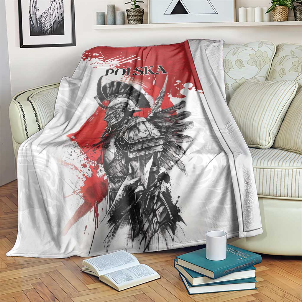 Polish Winged Hussar Blanket Grunge Style