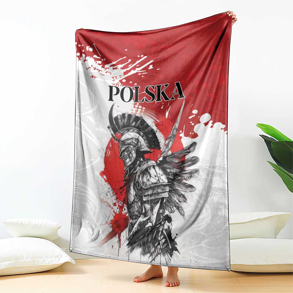 Polish Winged Hussar Blanket Grunge Style