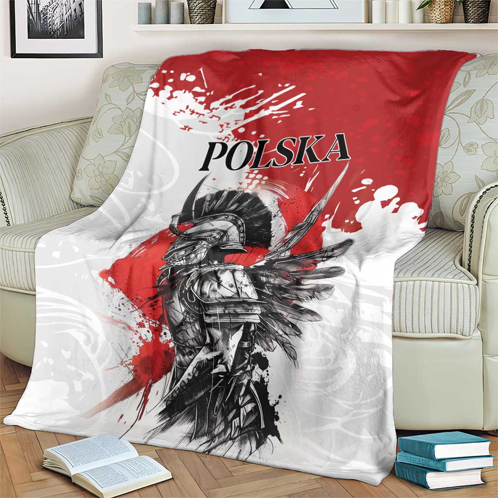 Polish Winged Hussar Blanket Grunge Style