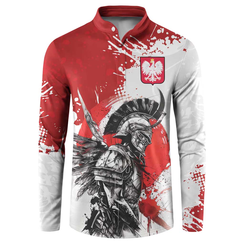 Polish Winged Hussar Button Sweatshirt Grunge Style