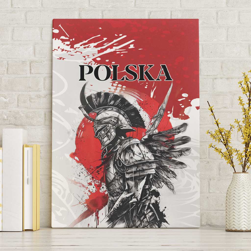 Polish Winged Hussar Canvas Wall Art Grunge Style