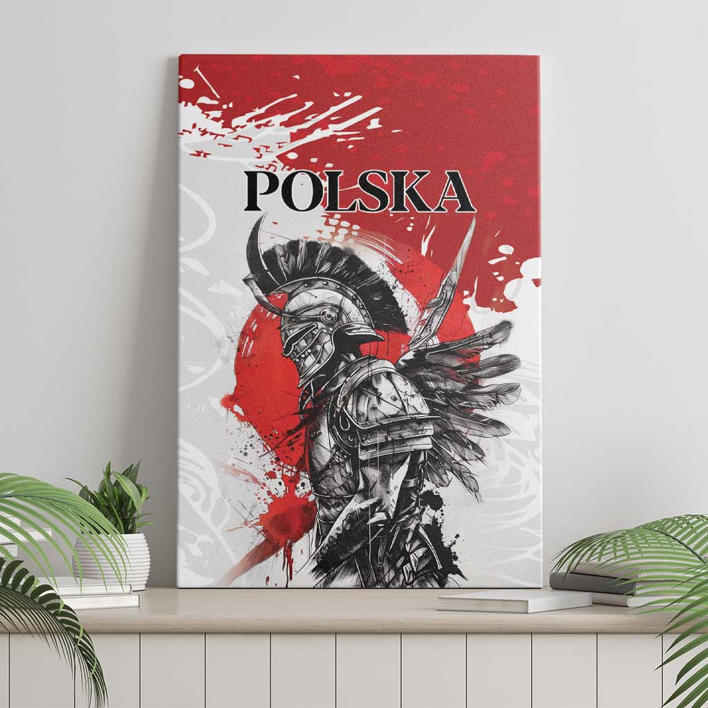 Polish Winged Hussar Canvas Wall Art Grunge Style