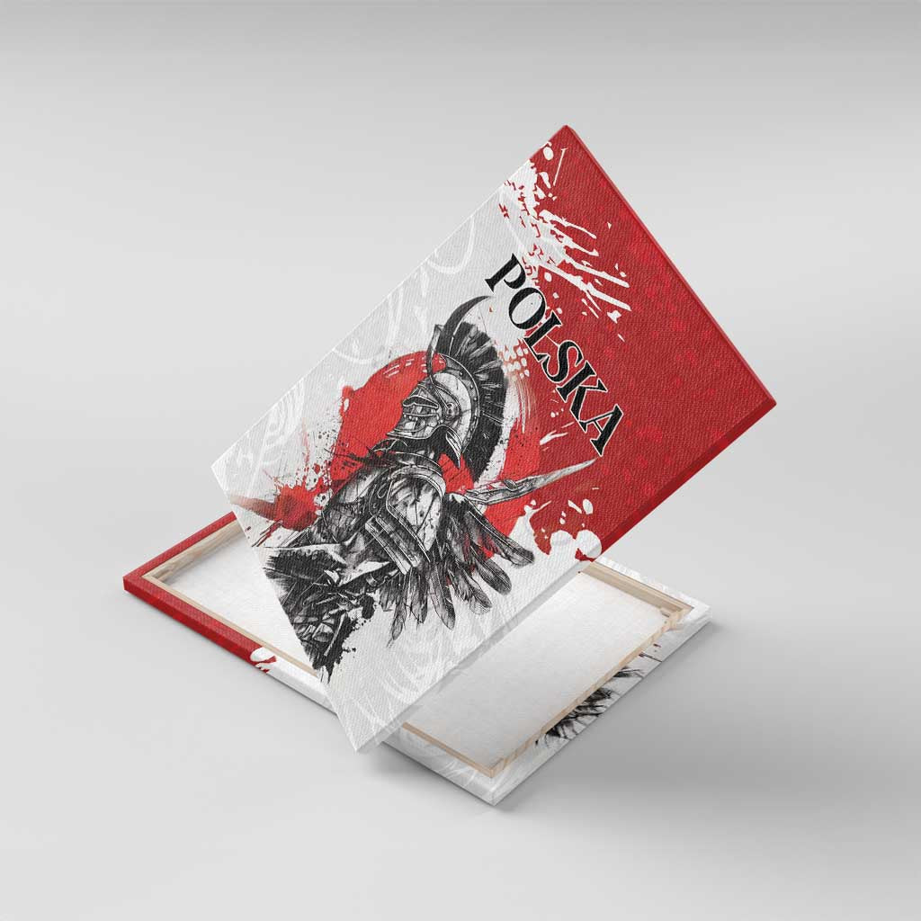 Polish Winged Hussar Canvas Wall Art Grunge Style