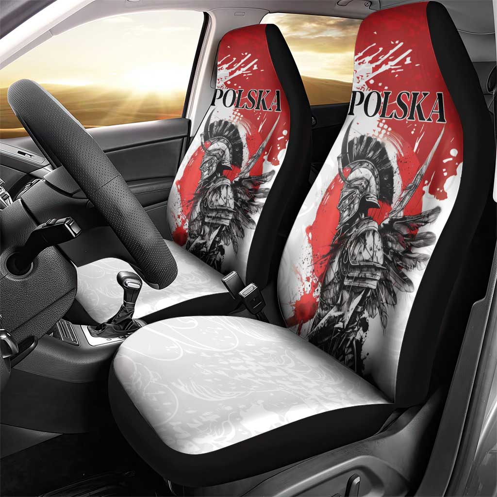 Polish Winged Hussar Car Seat Cover Grunge Style