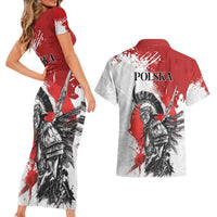 Polish Winged Hussar Couples Matching Short Sleeve Bodycon Dress and Hawaiian Shirt Grunge Style