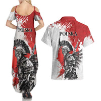 Polish Winged Hussar Couples Matching Summer Maxi Dress and Hawaiian Shirt Grunge Style