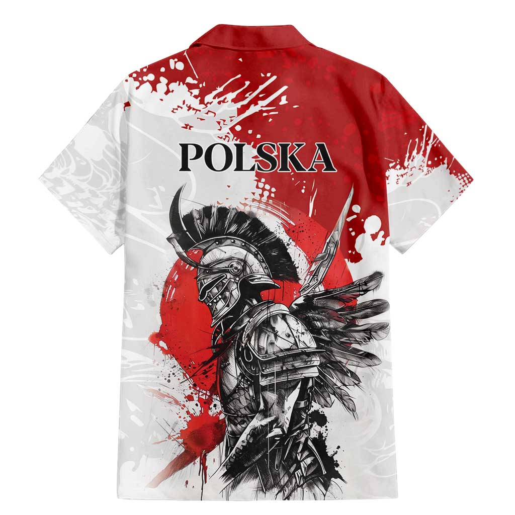 Polish Winged Hussar Family Matching Mermaid Dress and Hawaiian Shirt Grunge Style