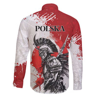 Polish Winged Hussar Family Matching Off The Shoulder Long Sleeve Dress and Hawaiian Shirt Grunge Style