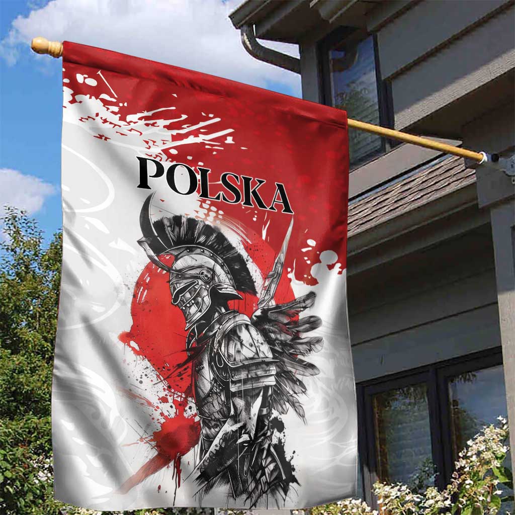 Polish Winged Hussar Garden Flag Grunge Style