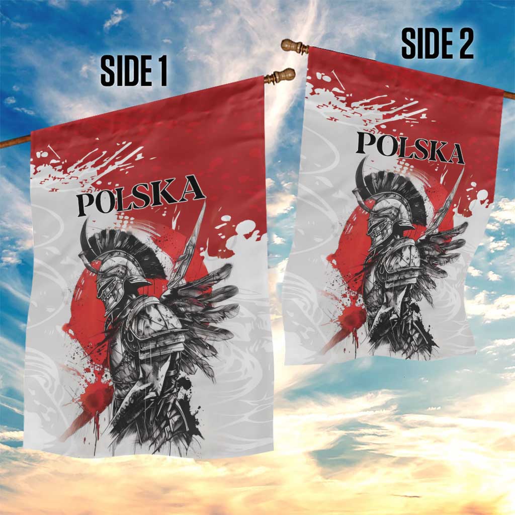 Polish Winged Hussar Garden Flag Grunge Style