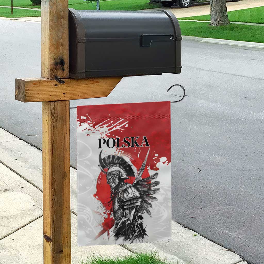 Polish Winged Hussar Garden Flag Grunge Style