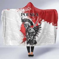 Polish Winged Hussar Hooded Blanket Grunge Style
