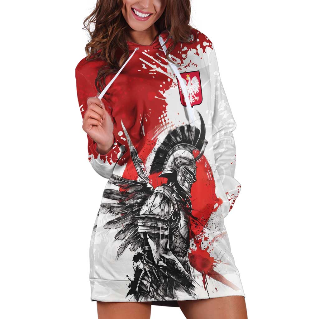 Polish Winged Hussar Hoodie Dress Grunge Style