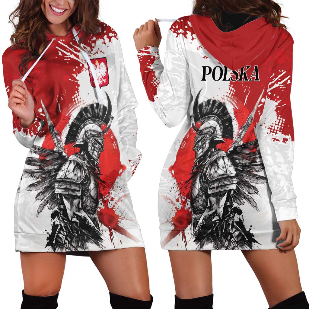 Polish Winged Hussar Hoodie Dress Grunge Style