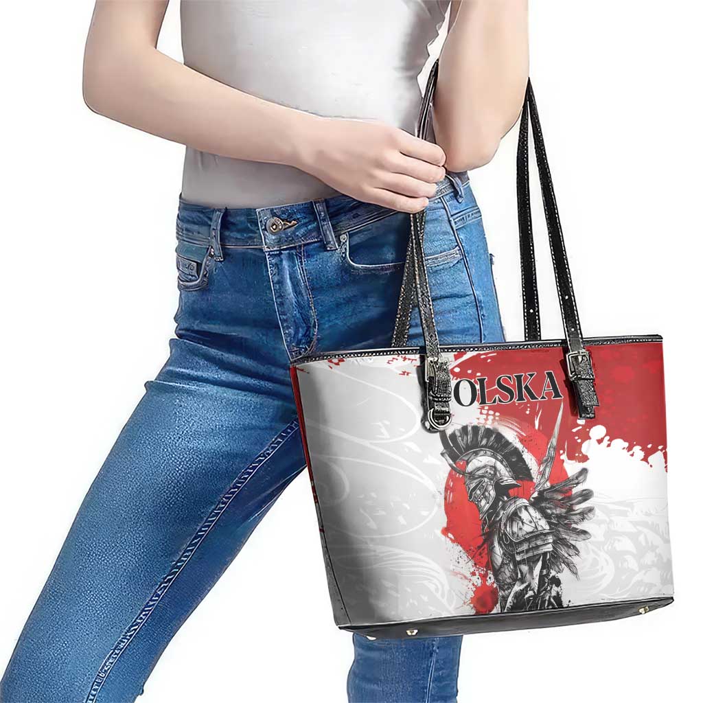 Polish Winged Hussar Leather Tote Bag Grunge Style