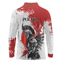Polish Winged Hussar Long Sleeve Polo Shirt Grunge Style