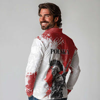 Polish Winged Hussar Long Sleeve Polo Shirt Grunge Style