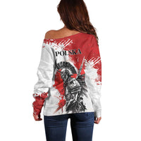 Polish Winged Hussar Off Shoulder Sweater Grunge Style