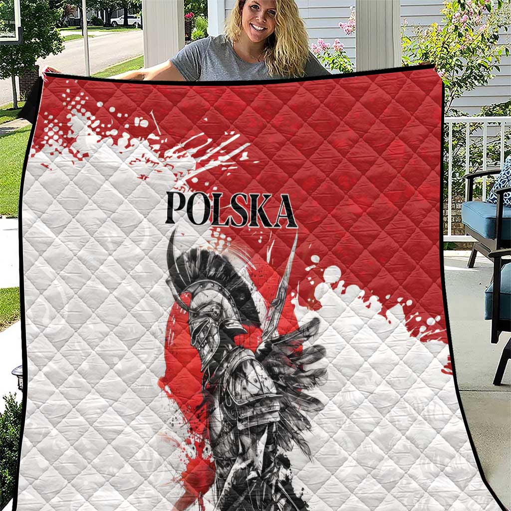 Polish Winged Hussar Quilt Grunge Style