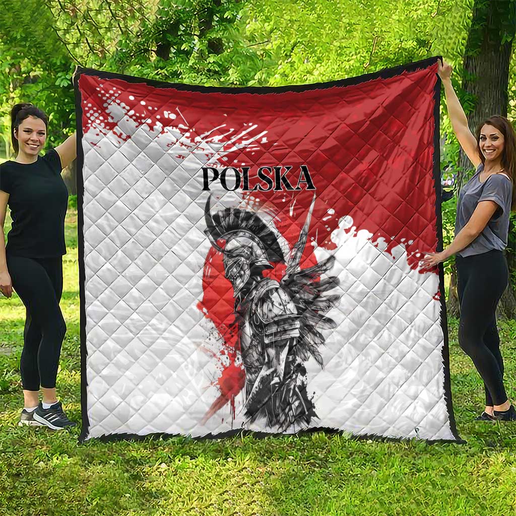 Polish Winged Hussar Quilt Grunge Style
