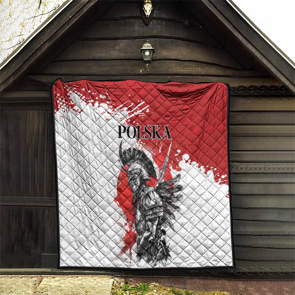 Polish Winged Hussar Quilt Grunge Style