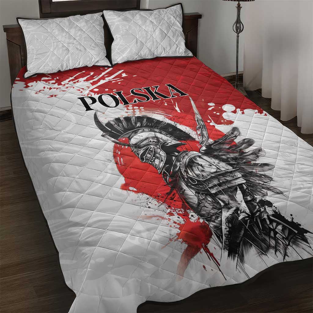 Polish Winged Hussar Quilt Bed Set Grunge Style