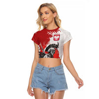 Polish Winged Hussar Raglan Cropped T Shirt Grunge Style